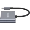 Hub USB-C 3-em-1 CANYON DS-3 cinzento-escuro – USB-C para USB-A + HDMI + passagem PD