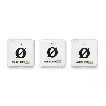RØDE Wireless ME Dual branco - sistema de microfone sem fios compacto com dois transmissores para gravações de dois canais