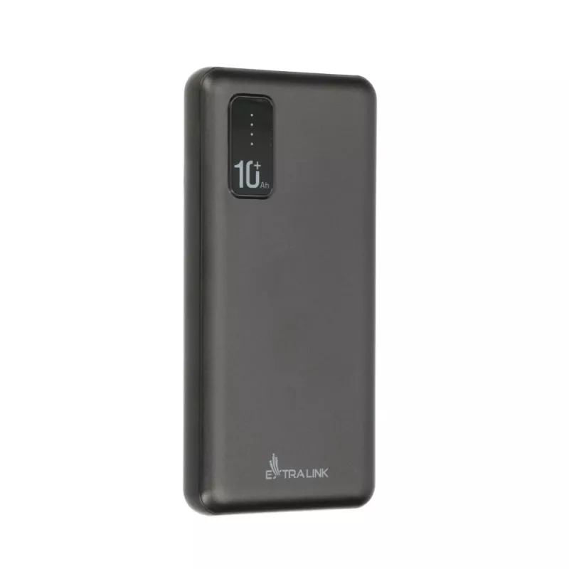 Powerbank Extralink EPB-098B 10000 mAh, LiPo, 2× USB-A + 1× USB-C, preto