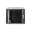 DIGITUS Professional Unique DN-19 09U-6/6-SW - armário - armário de rede - adequado para montagem na parede - preto, RAL 9005 - 9U - 48,3 cm (19) (DN-19 09U-6/6-SW)