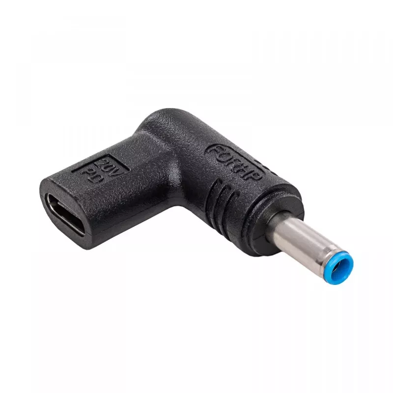 Adaptador de carregamento Akyga AK-ND-C09 USB-C para DC 4,5 x 3,0 mm + pino para portáteis, 18,5-20 V, 100 W, para HP
