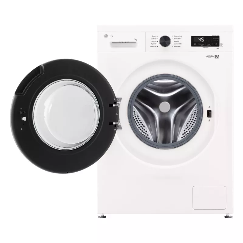 Máquina de lavar roupa LG F2X10S7NWK — carregamento frontal, 600 mm de largura, 540 mm de profundidade, 890 mm de altura, 59 kg de peso líquido