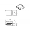 Tampa de proteção para conector fêmea DeLOCK 64014 USB Type-C preto 10 unid.