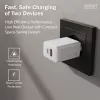 Carregador USB GaN de interior DIGITUS DA-10301 — 30W, 1× USB-C, 1× USB-A, 100–240V, branco