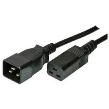 Cabo ShiverPeaks C19/C20 M/F 5m preto conector fêmea C20