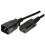 Cabo ShiverPeaks C19/C20 M/F 5m preto conector fêmea C20