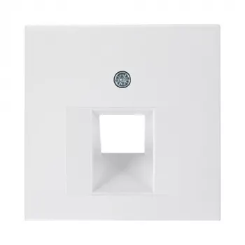 Berker 14078989 placa central para tomada de dados UAE, branco polar brilhante
