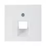 Berker 14078989 Placa central para tomada de dados UAE, branco polar brilhante