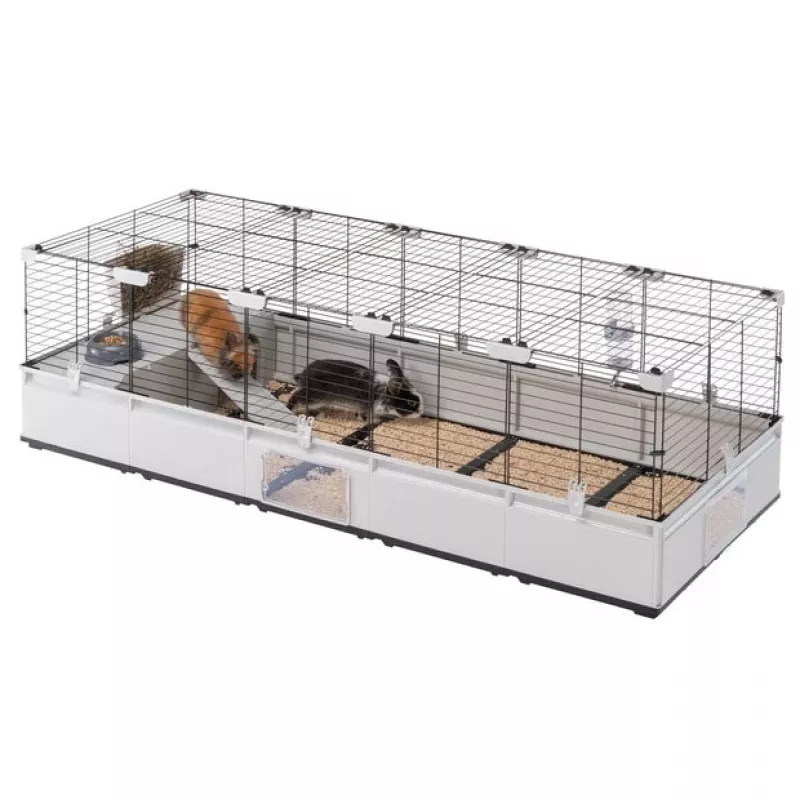 FERPLAST Modular 4 – Gaiola para coelhos e porquinhos-da-índia – 179 x 72 x 56 cm