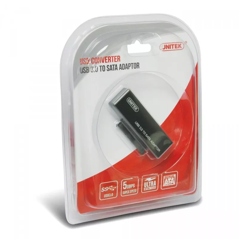 Placa de interface Unitek Y-1039, cabo USB incluído, 5 Gbit/s, preto, Plug-and-Play