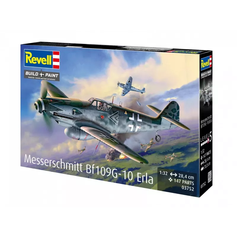 Modelo em plástico avião REVELL Messerschmitt Bf109G-10 Erla escala 1:32