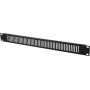 Frontal Omnitronic ZL-19 sw 1HE – 1U, frontal preto para rack de 19 polegadas