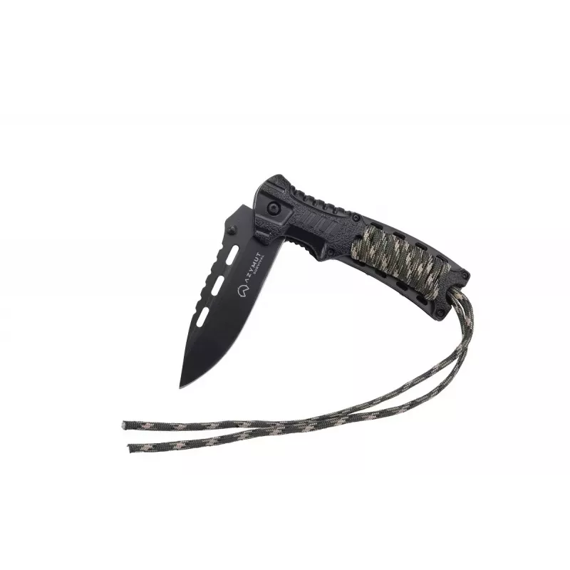 Faca de sobrevivência AZYMUT Survival Fire Starter — faca de camping de lâmina fixa com pedra de fogo integrada