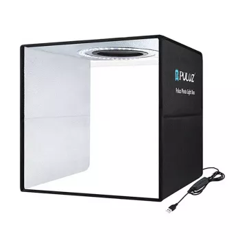 Puluz PU5032B tenda fotográfica sem sombras de 30 cm com LED, 24-26 lm