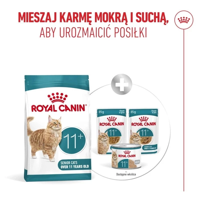 Comida seca para gatos Royal Canin FHN Ageing 11+ 4 kg — alimento completo para gatos idosos, aves, 30% proteína