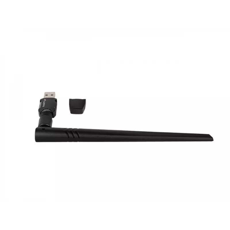 Adaptador USB Lanberg placa de rede WLAN NC-0900-WIE USB 2.0 Dualband AX900 1X antena externa