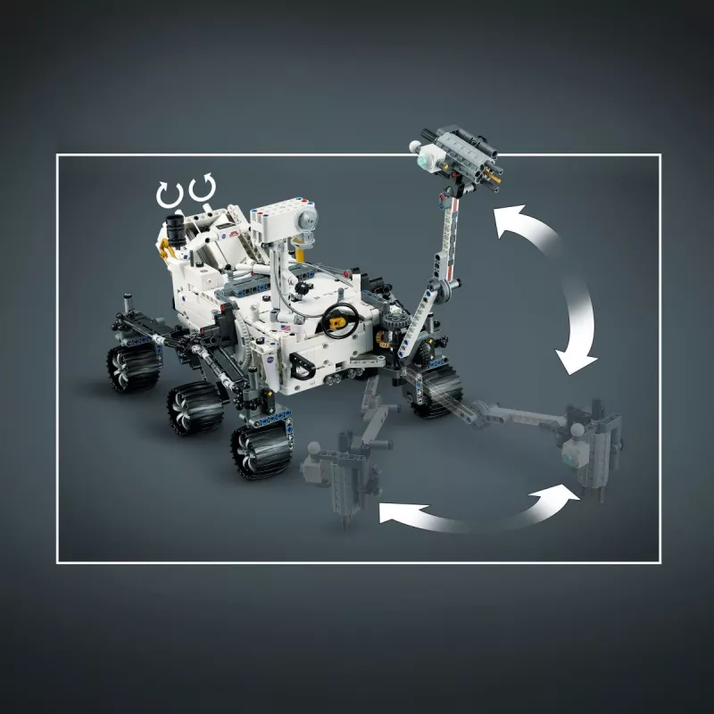 LEGO Technic NASA Mars Rover Perseverance Conjunto espacial com experiência de app AR Conjunto de descoberta científica Aprenda sobre engenharia de veículos Brinquedo de construção