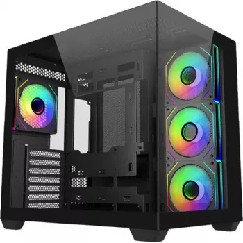 Caixa de PC Cooler Master Elite 681 (E681-KHNN-S00) ATX Midi Tower, preto, 1×3,5 polegadas + 2×2,5 polegadas, 2×USB 3.0, 4×120mm ARGB, janela lateral em vidro temperado