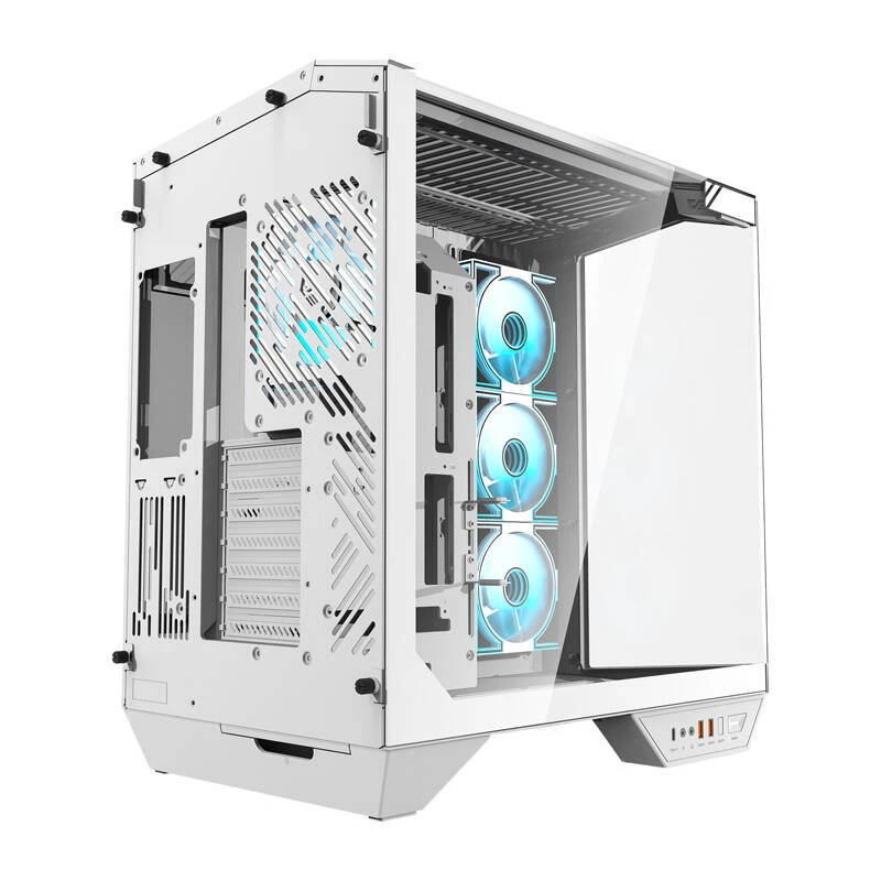 Caixa para PC Darkflash DY470 (branco) + 4 ventoinhas