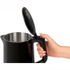 Chaleira ProfiCook PCWKS1243 — 1,7 L, 2200 W, controlo de temperatura 50–100°C, preto
