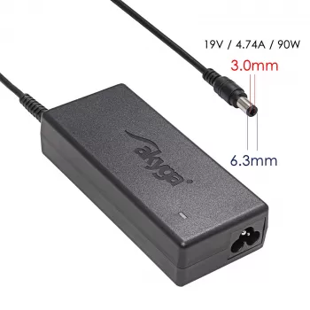 Fonte de alimentação para portátil Akyga AK-ND-27 para Samsung, 90 W, 19 V, 4,74 A, 5,5 x 3,0 mm + pino