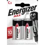 Pilha descartável Energizer C 1,5 V alcalina pack de 2 E301533200