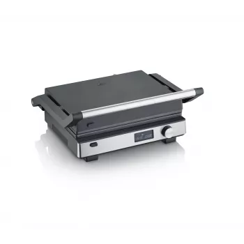 Grelhador de contacto Severin KG 2380 preto prateado 2000W aço inoxidável