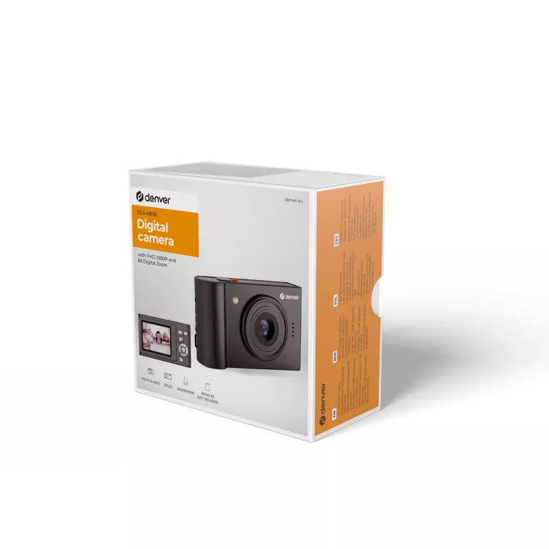 Câmara digital Denver DCA-4811B sensor CMOS de 5 megapíxeis preta