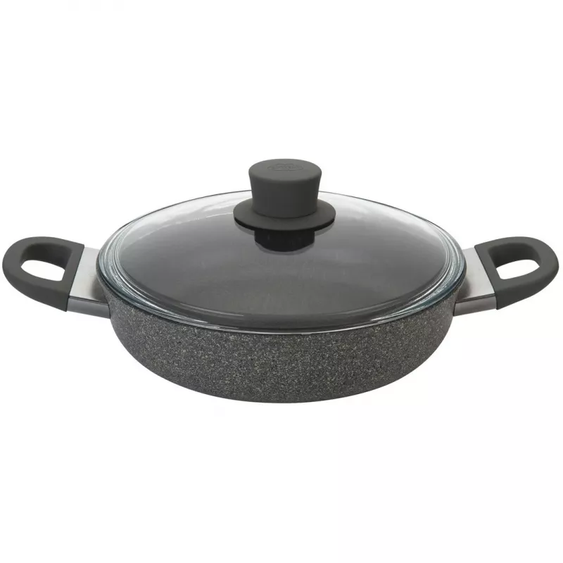 Frigideira de servir Ballarini 75002-973-0 redonda cinzenta 28 cm