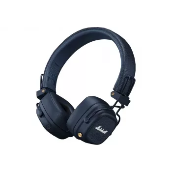 Auscultadores Bluetooth circumaurais MARSHALL Major V Midnight Blue – drivers de 40 mm, Bluetooth 5.3, mais de 100 horas de bateria, suporte de cabo de 3,5 mm