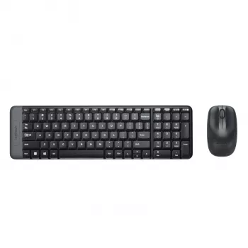 Logitech Wireless Combo MK220 - Conjunto de teclado e rato - sem fios - 2,4 GHz - Italiano - Cinzento escuro (920-003721)