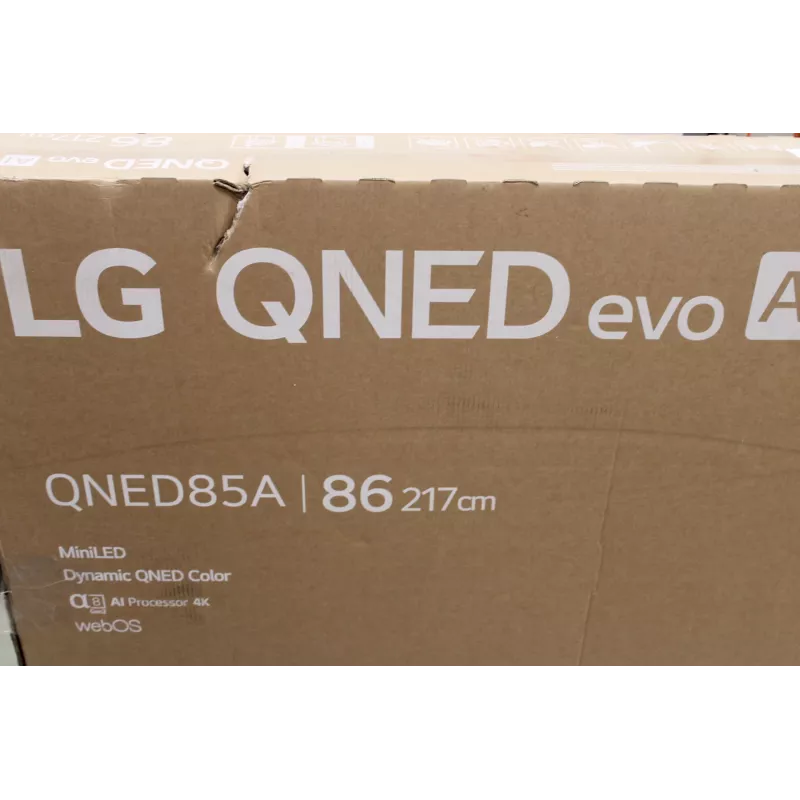 TV LG 86QNED85A3C Smart TV de 86 polegadas com webOS 25, 4K UHD (embalagem danificada)
