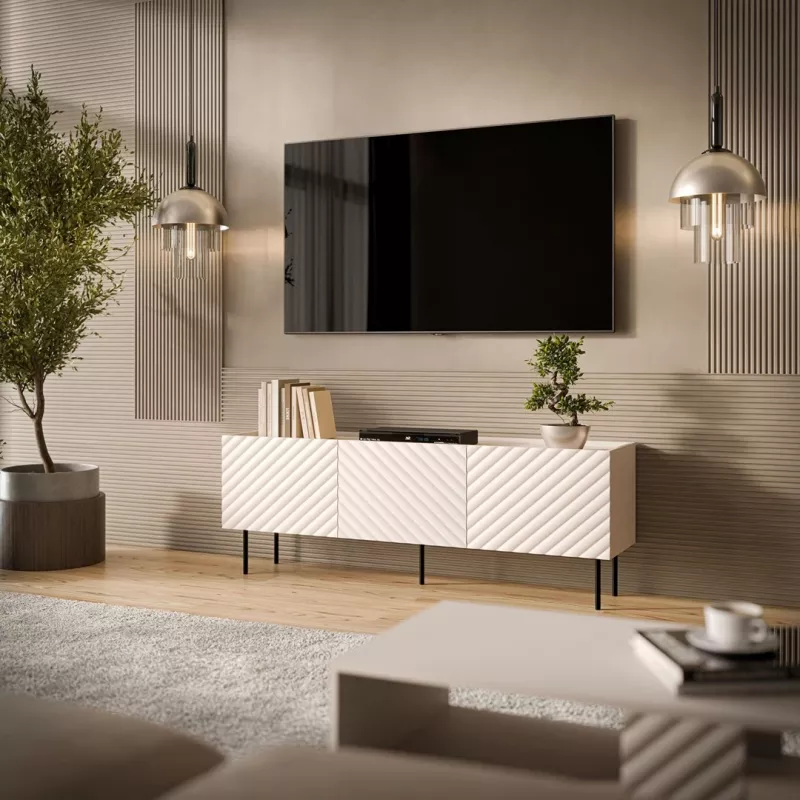 Móvel de TV Cama LUCCA 3D 165x40x59 cashmere