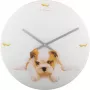 Relógio de parede NeXtime 8136 Puppy, Ø43 cm, branco/bege