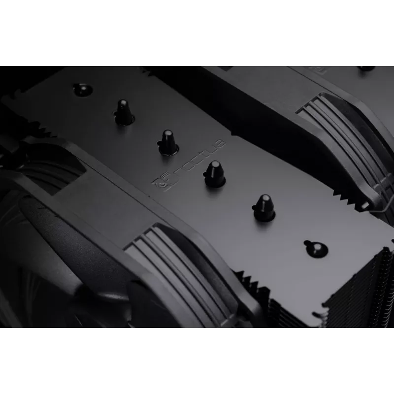 Dissipador de CPU Noctua NH-D15 Chromax Pure preto com duas ventoinhas de 140 mm