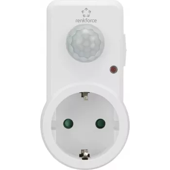 Adaptador intermédio com detetor de movimento PIR Renkforce 1588385 120° branco IP20
