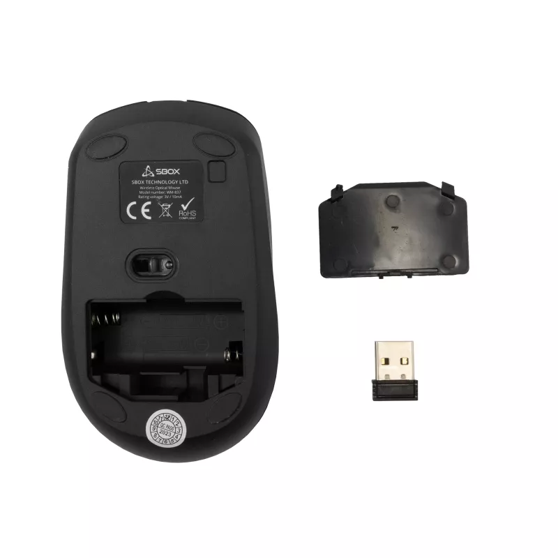 Rato SBOX WM-837 preto USB Type-A