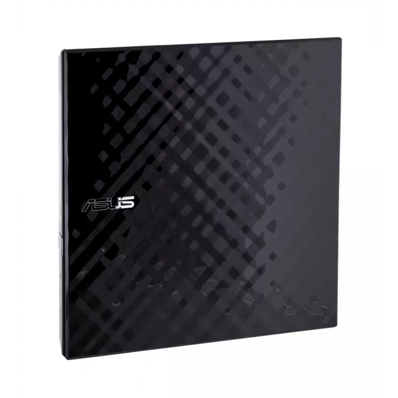 Unidade ótica externa DVD±RW ASUS SDRW-08D2S-U Lite, USB 2.0, preta, 24x CD / 8x DVD, 142×142×20 mm