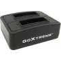 Estação de carregamento de baterias GoXtreme Dual Vision 4K – carregador de dois compartimentos para baterias de câmara de ação, modelo 01492