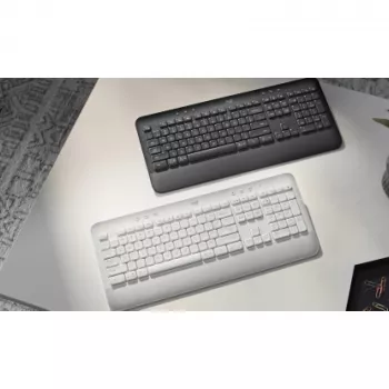 Logitech Signature K650 - Teclado - Sem fios - Bluetooth 5.1 - QWERTY - Espanhol - Grafite (920-010917)
