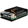 Joy-IT Armor Case BLOCK ACTIVE Caixa SBC compatível com placas de desenvolvimento Raspberry Pi (RB-AlucaseP5-07FAN)
