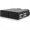Icy Dock ToughArmor MB118VP-B - caixa de armazenamento - 6 x U.2/U.3 NVMe SSD, rack móvel para baía de 5,25, com SlimSAS SFF-8654 8i - 2.5 (6.4 cm)