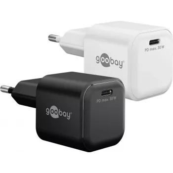 Goobay Carregador rápido USB-C™ PD GaN Nano (30 W) preto (79152)