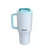 Copo térmico com palhinha telescópica Kambukka Rio Tumbler 950ml Frosty Coconut