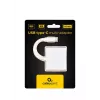 Adaptador gráfico USB GEMBIRD A-CM-HDMIF-02-SV, saída HDMI, até 3840×2160, prateado, 58,5×51×11,6 mm