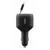 Belkin 75W 2-Port w Retractable USB-C Cbl Car - Cabo (CCC001HQBK)
