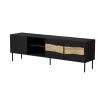 Móvel de TV cama meble INSERTO 3D1W 190x40x62 cm preto com LED