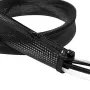 LOGILINK KAB0047 LOGILINK Organizador de cabos flexível com fecho de correr, preto 2m