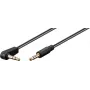 Goobay cabo de ligação de áudio AUX, 3,5 mm estéreo 3 polos, fino, CU, angular (59526)