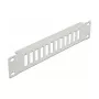 Patch panel de fibra ótica DeLOCK 10 polegadas 12 portas SC duplex LC quad 1U cinzento